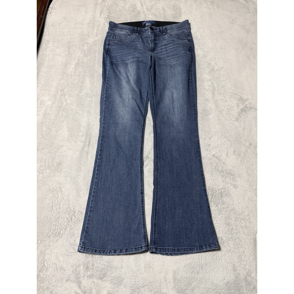 Democracy Jeans Womens 10 Blue Bootcut Denim Stretch Medium Wash 31x31